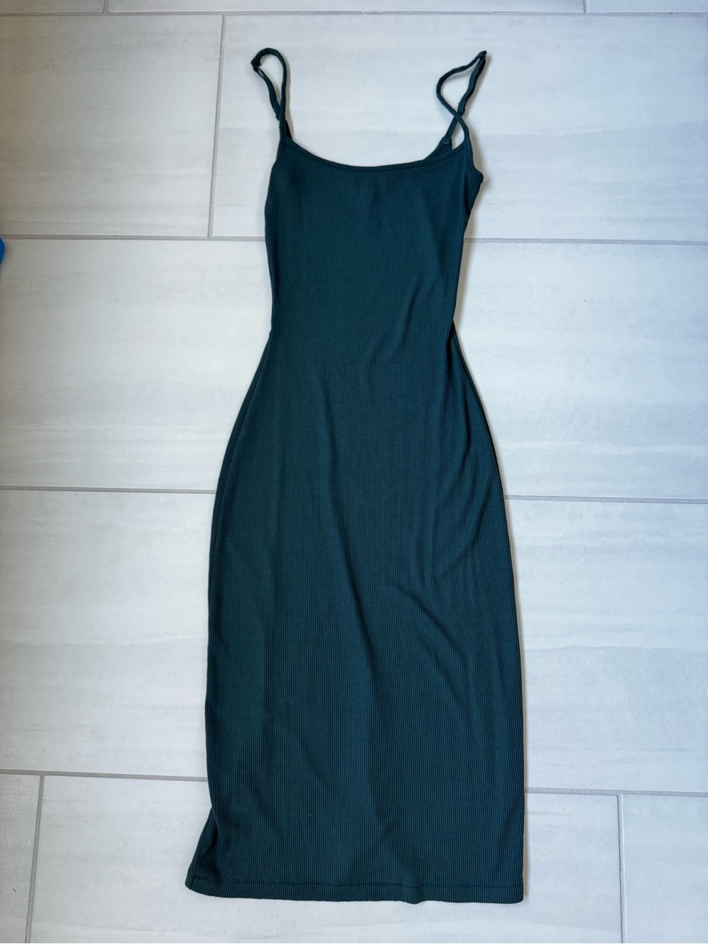 Skims Soft Lounge Midi Slip Dress, Cypress, size XS